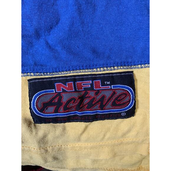 Vintage 1997 St. Louis Rams NFL Active Blue Yellow Half Sleeve Shirt Sz Large - Picture 4 of 6